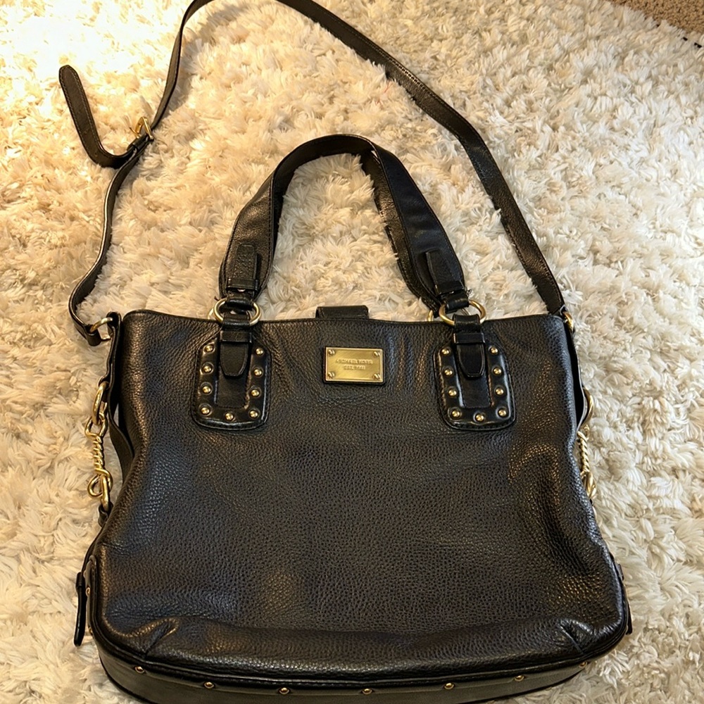EUC MICHAEL KORS "BIG VALLEY" LARGE CLASSIC BLACK MSRP $398 GORGEOUS!!